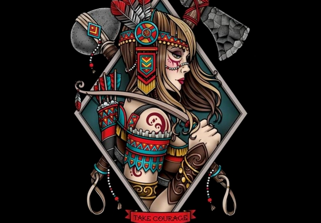 Tribal girl Take courage